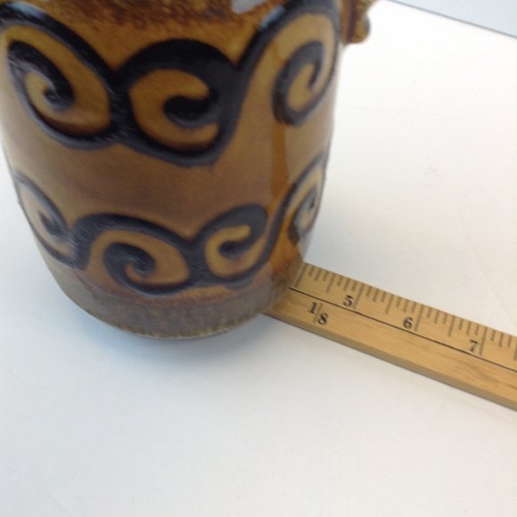 Vintage Scheurich Keramik West Germany Handled Jug Vase 413-20 Mid Century - Picture 8 of 9